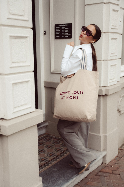 Canvas Bag Louis Bordeaux Velvet
